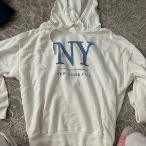 American Eagle Outfitters Cream Hoodie